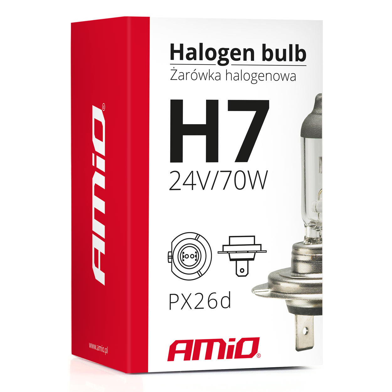 Bombilla halógena H7 con homologación E8