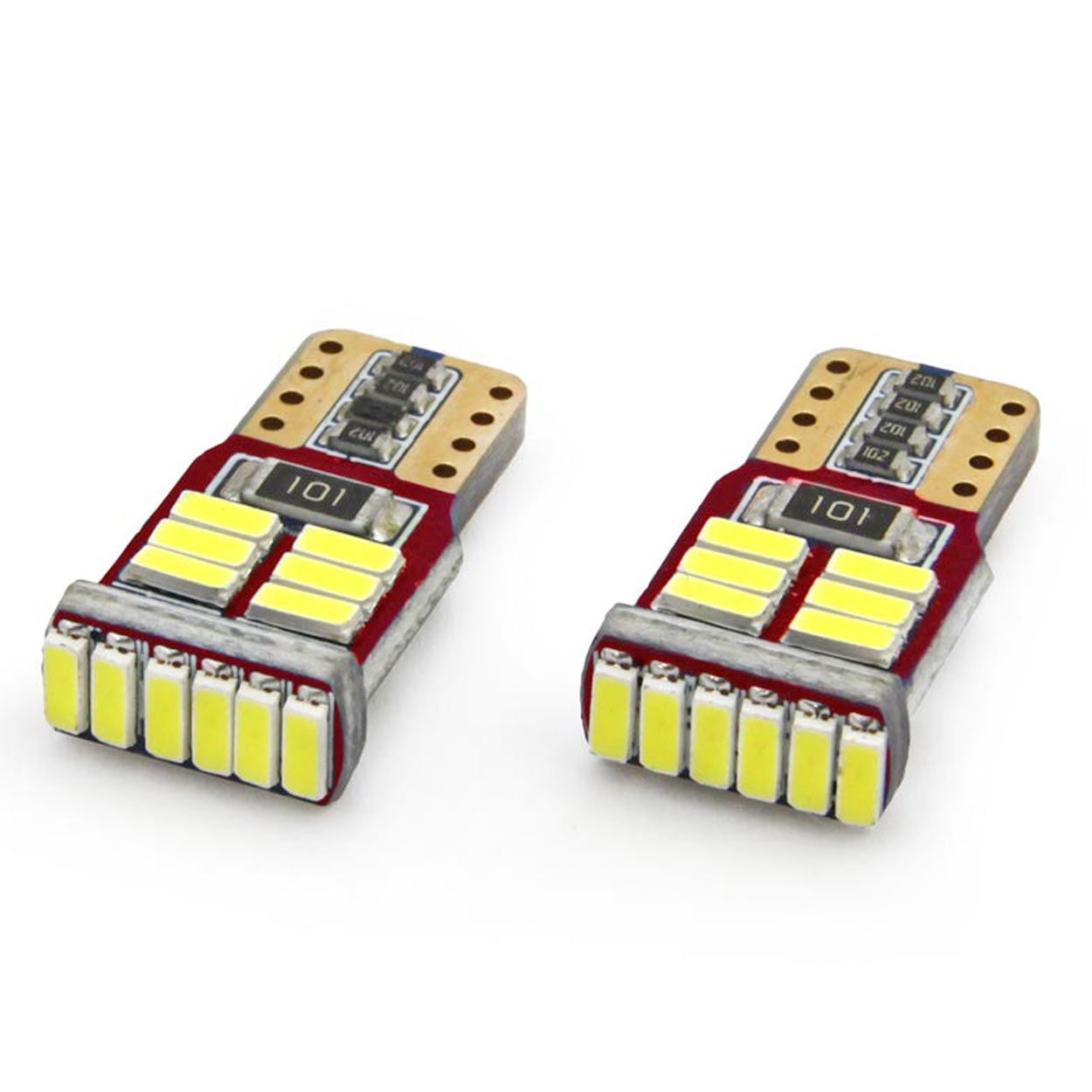 Bombillas LED W5W T10 con medidas de 23 x 12 mm