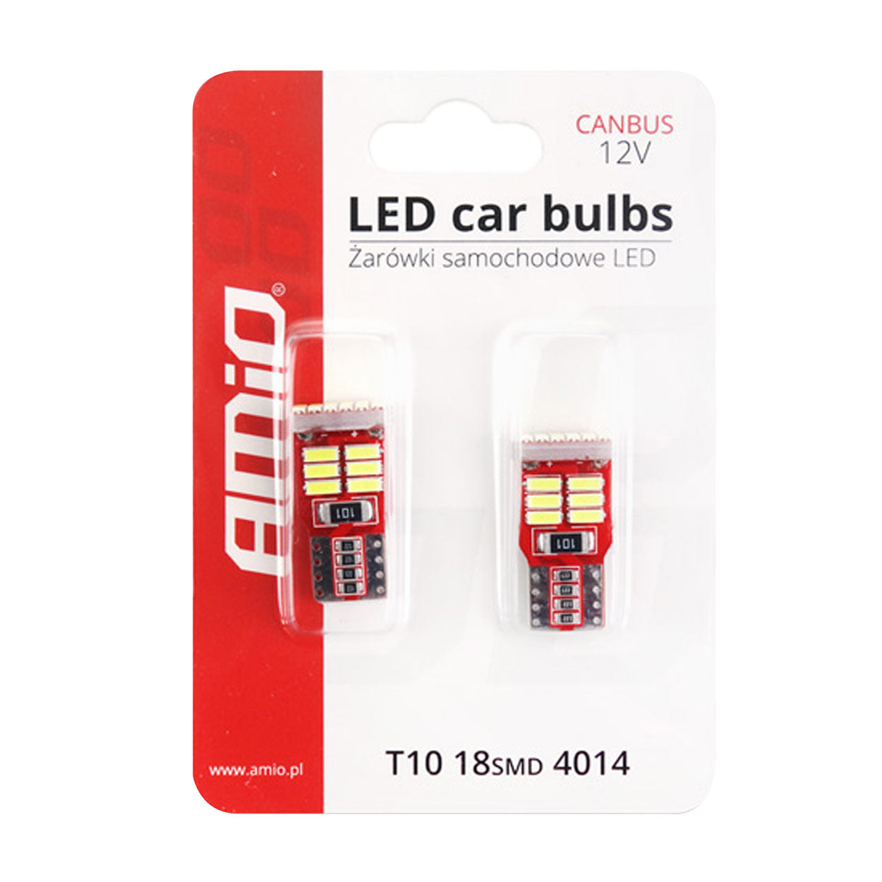 Paquete con dos bombillas LED W5W T10