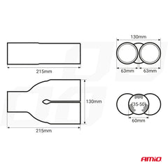 Embellecedor de escape MT 004 para tubo de escape