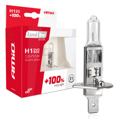 Bombillas halógenas H1 LumiTec Silver +100% DUO