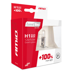 Bombillas halógenas H1 12V 55W LumiTec Silver