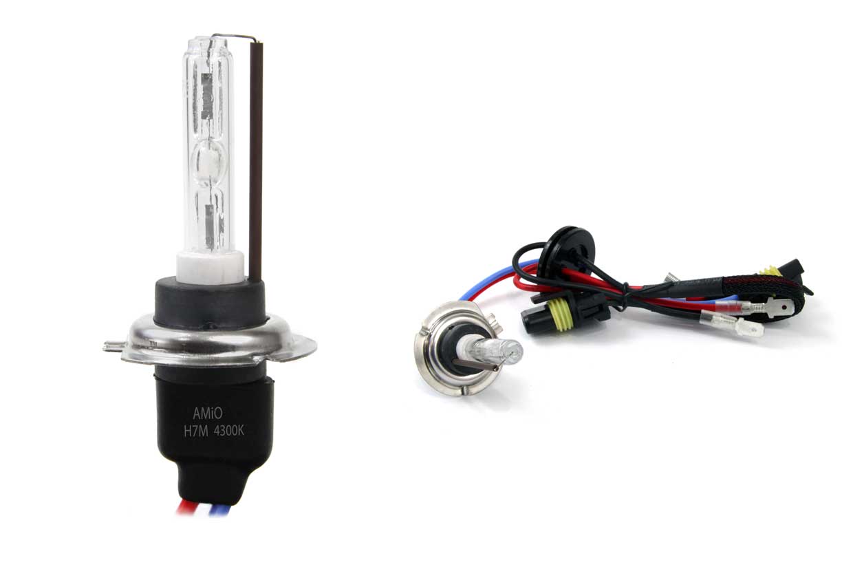 Bombilla xenón H7 con base metálica y luz de 4300K
