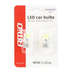 Bombilla LED T10e COB 12V vista en ángulo