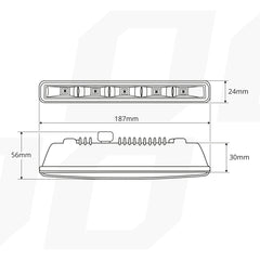 Luces diurnas DRL 501HP para montaje en aberturas estrechas