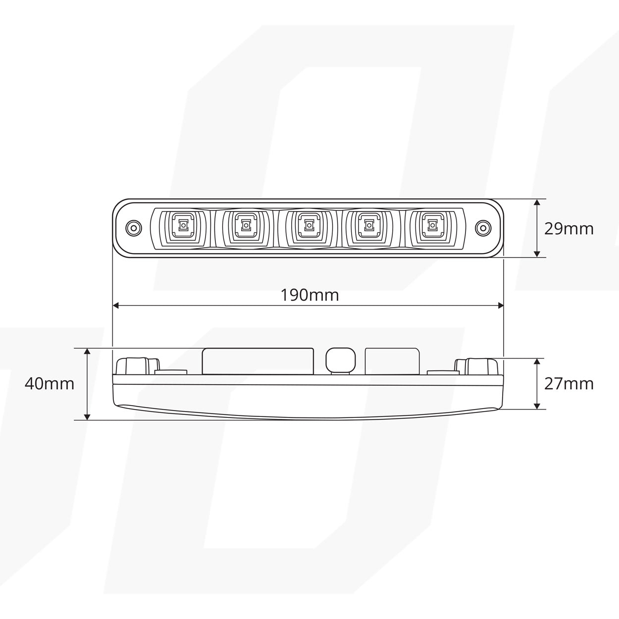 Luces diurnas DRL 507HP para montaje