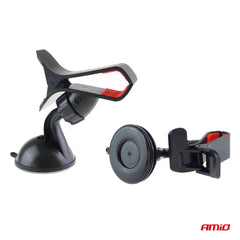 Soporte giratorio para móvil de coche con apertura de pinza de 10,5 cm
