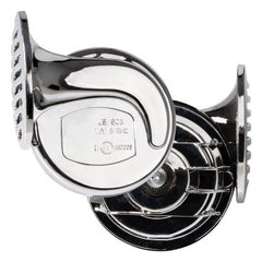 Bocina cromada 12 V, 2 unidades, CHR-01