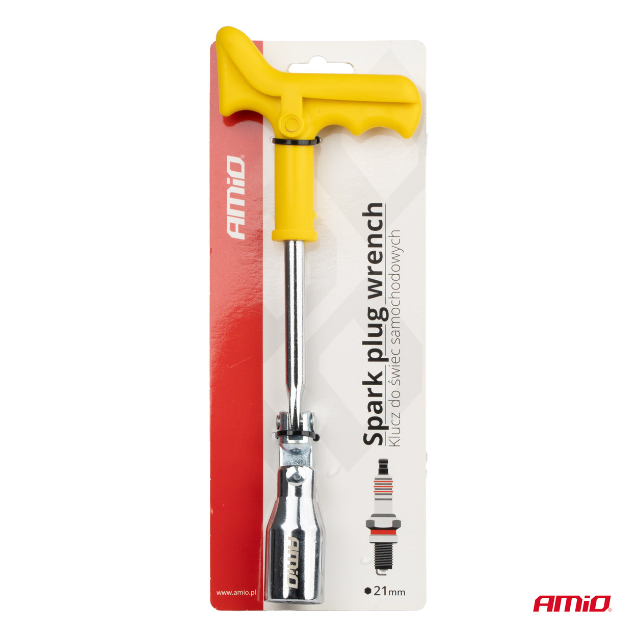 Llave para bujías de acero para bujías con diámetro de rosca de 21 mm