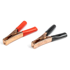 Pinzas de batería rojas y negras para cables de arranque