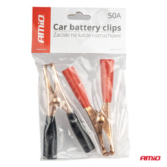 Juego de dos pinzas de batería para cables de arranque