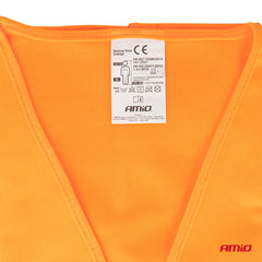 Chaleco reflectante de poliéster naranja con cierre de velcro