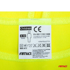 Chaleco de seguridad amarillo para niños