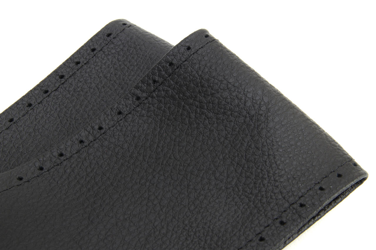 Funda para volante de cuero natural con cordón vista desde otro ángulo