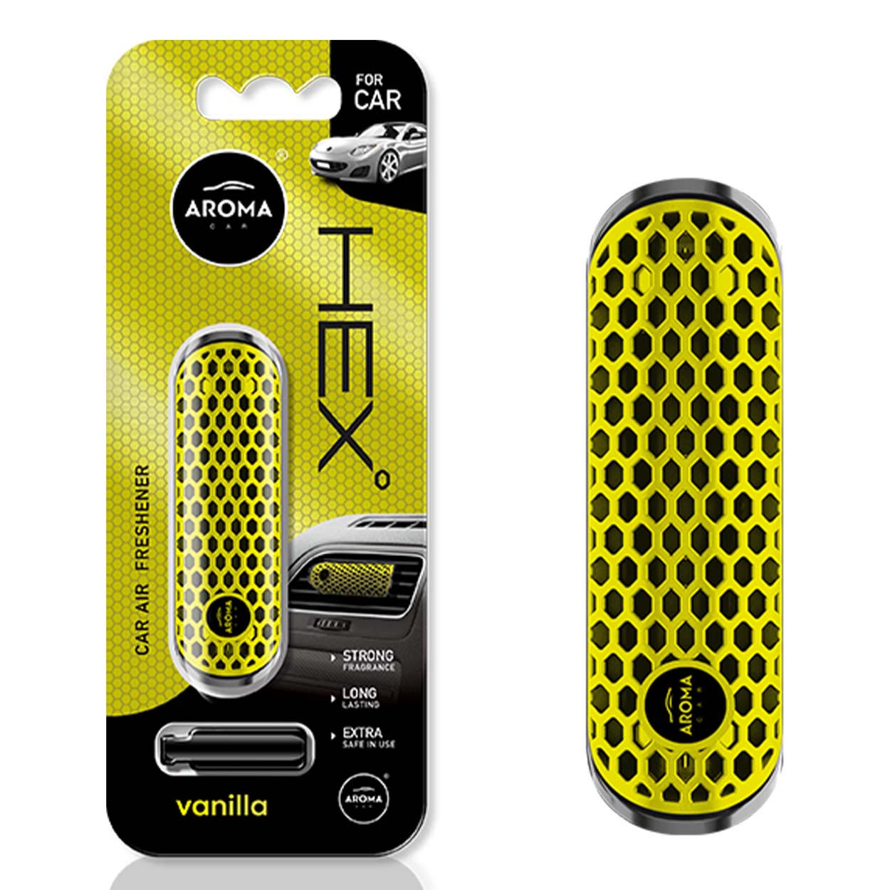 Aroma Car Fancy Shapes Polymer Hex Vanilla ambientador para coche