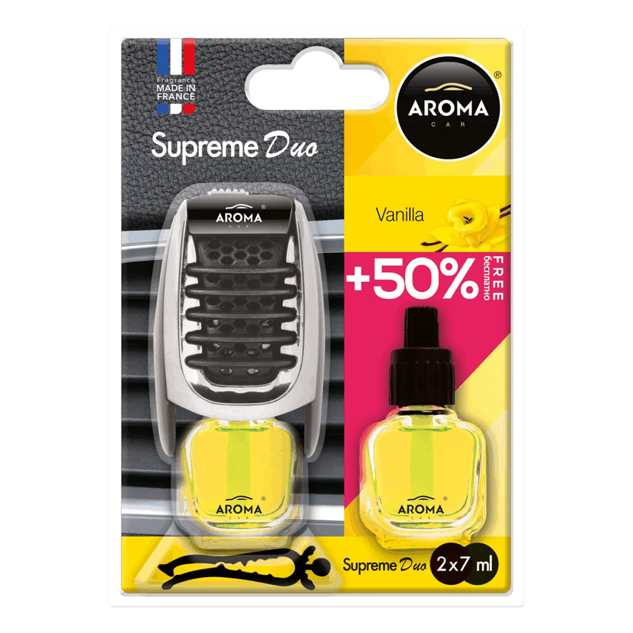 Aroma Car Supreme Duo Vanilia ambientador para la rejilla de ventilación del coche
