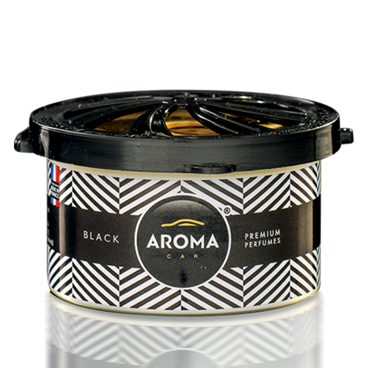 Ambientador para coche Aroma Car Prestige Organic Black en lata negra