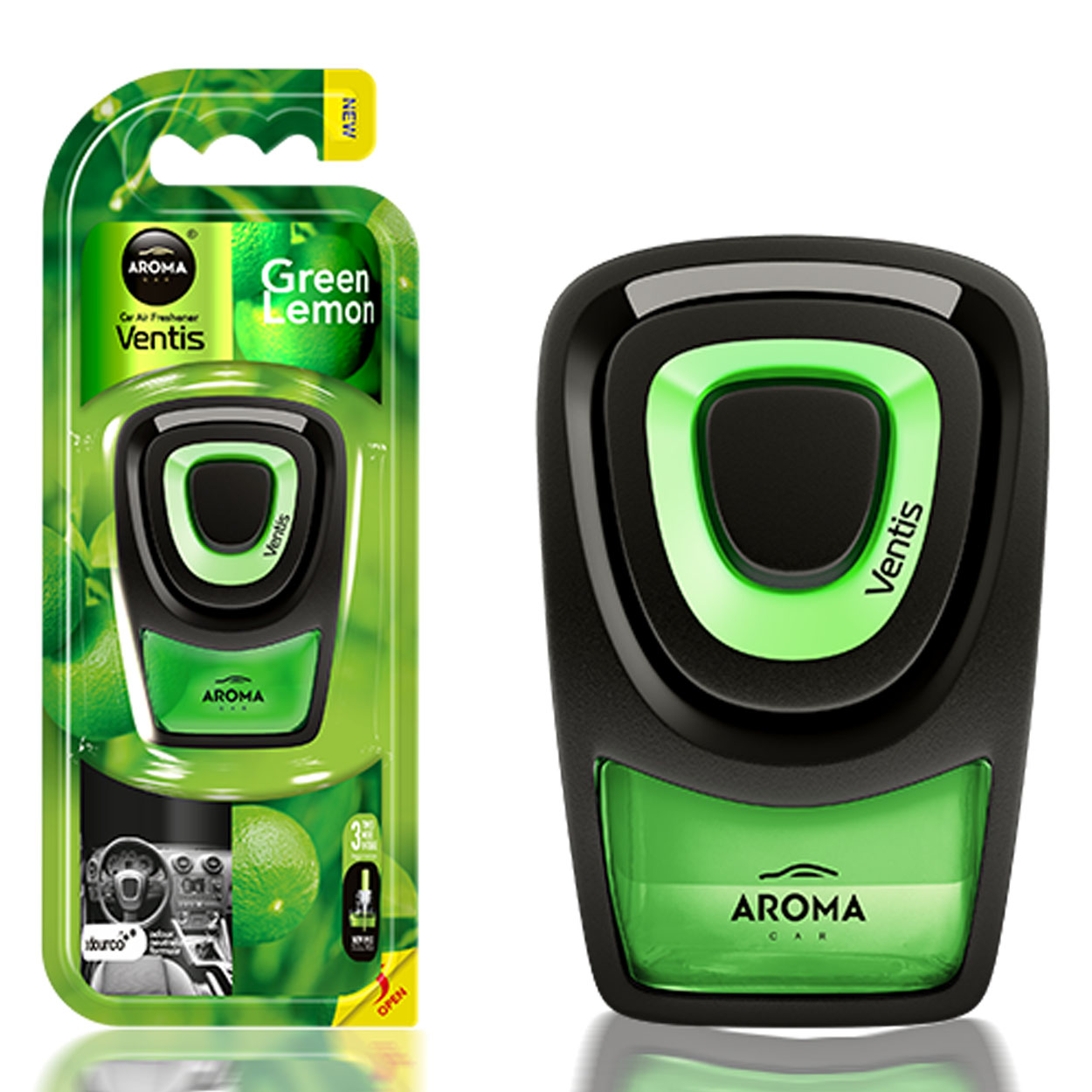 Aroma Car Ventis Lemon Green ambientador para la rejilla de ventilación del coche