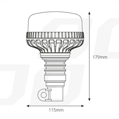 LED-advarselslygte med 12-24 V spænding