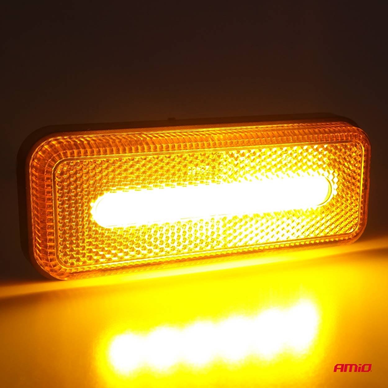 Rektangulær LED-markeringslygte i orange