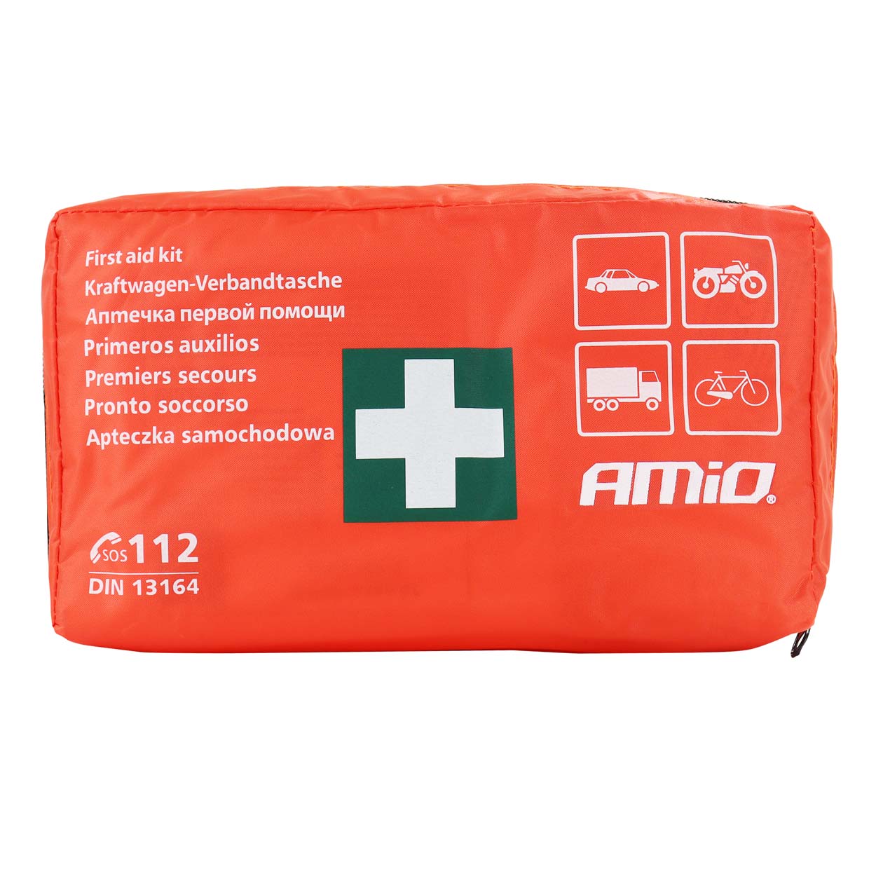 Botiquín de primeros auxilios DIN 13164 en bolsa textil impermeable