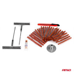 Kit de reparación con mechas para neumáticos sin cámara