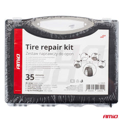 Kit completo de reparación para neumáticos sin cámara