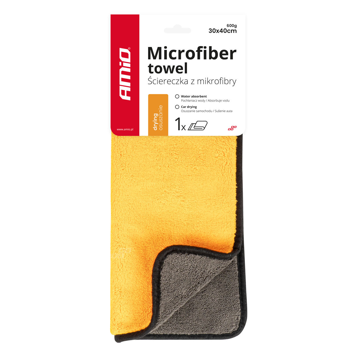 Mikrofiberklud på 30x40 cm til tørring og polering af bil