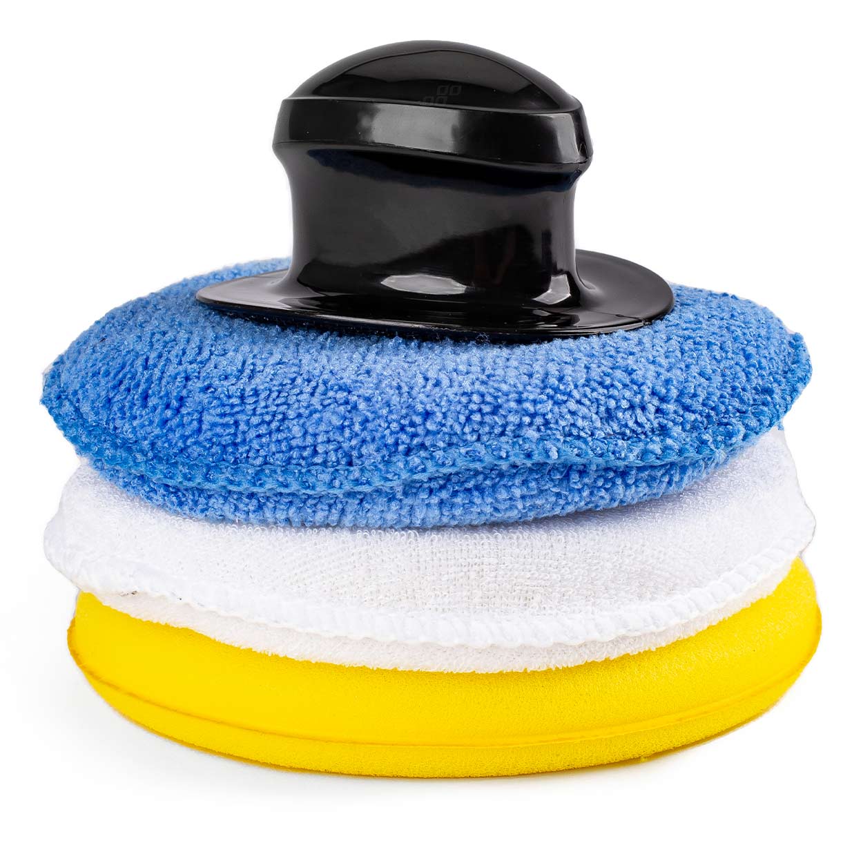 Set de tres esponjas de pulido con mango de Velcro