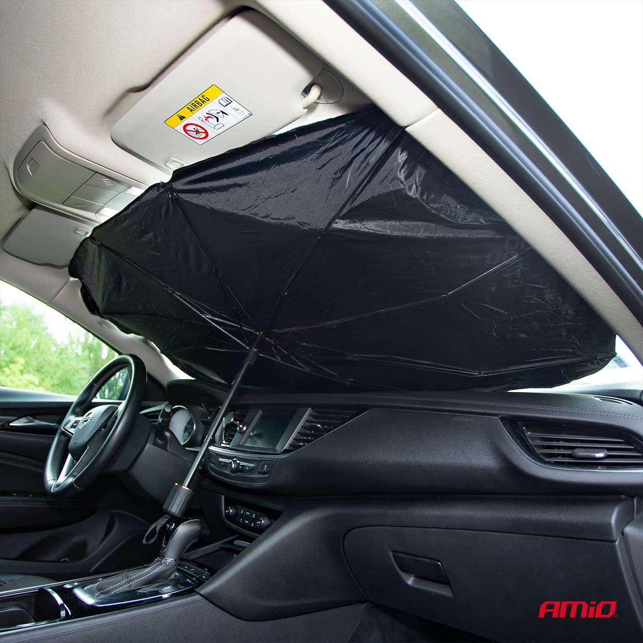 Parasol plegable para coche con diseño tipo paraguas