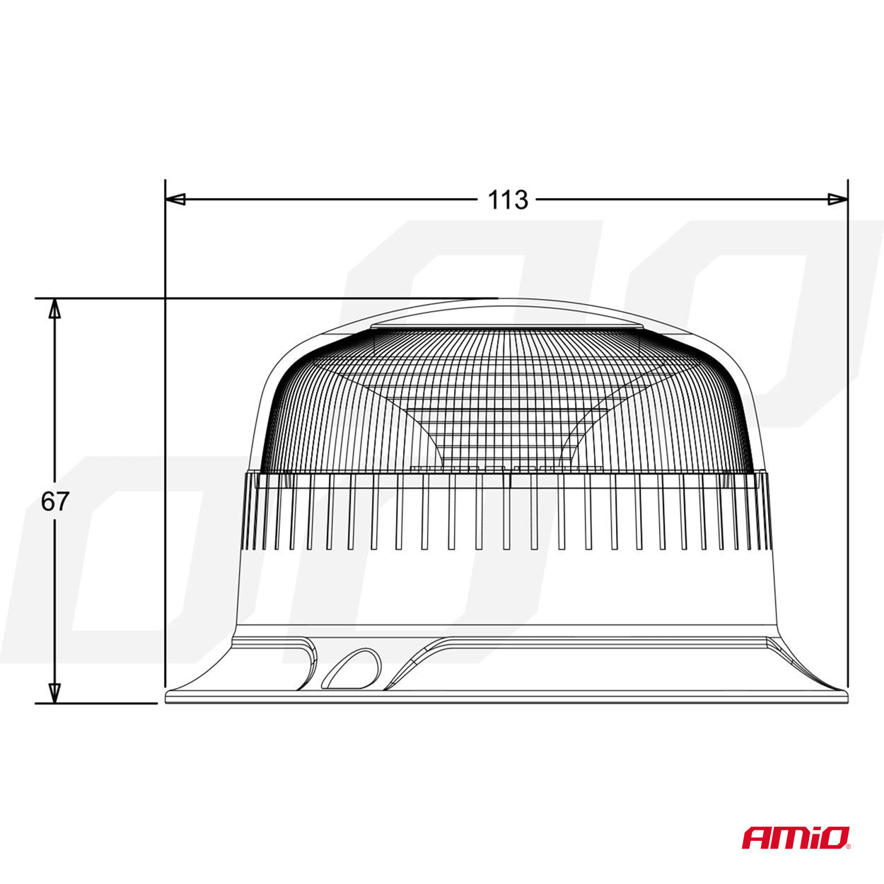 Luz de advertencia LED compacta modelo W213B