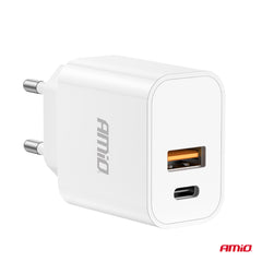 Cargador de pared con salida USB-C y USB-A