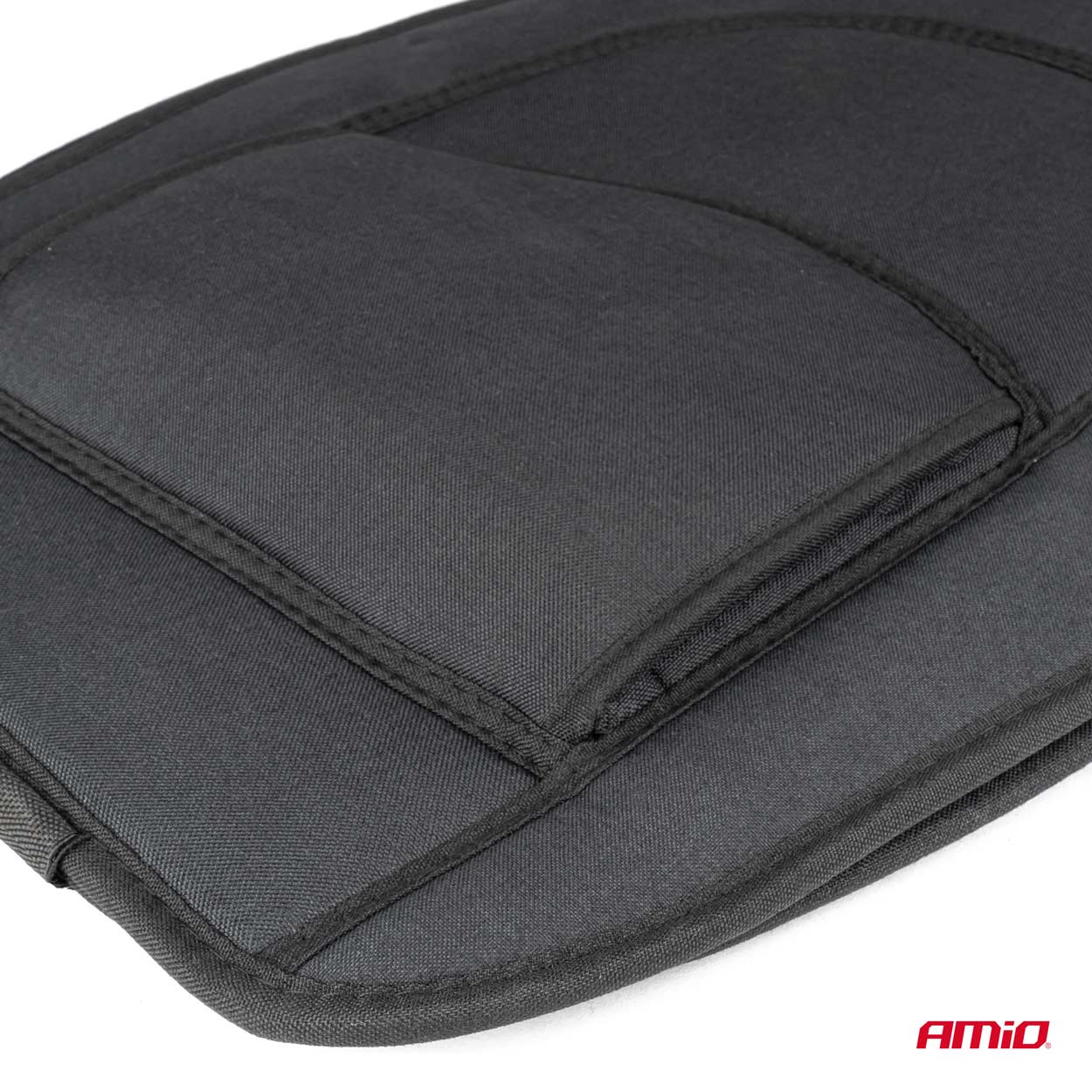 Cojín de asiento con soporte lumbar en color negro