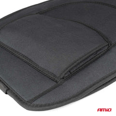 Cojín de asiento con soporte lumbar en color negro