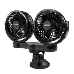 Bilventilator med to 4-tommers blæsere og sugekop