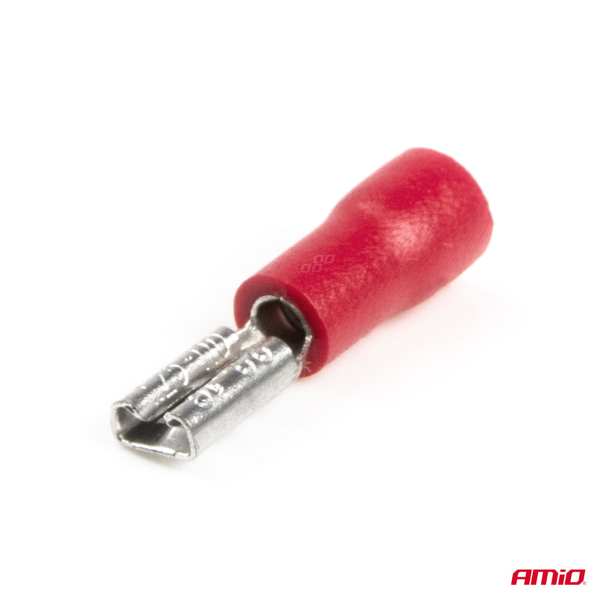 Juego de terminales planos hembra rojos para montaje en cable