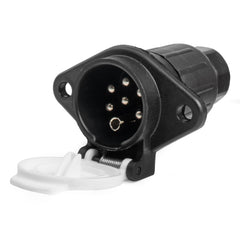 7-polet S-type trailerstik til 24 V i sort