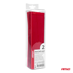 Røde sikkerhedssele-puder med målene 22 x 6 cm