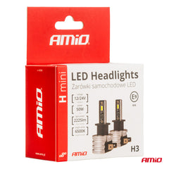 Sæt med to H3 LED-forlygtepærer