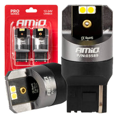 LED-pære 7440 W21W med hvidt lys og CANBUS