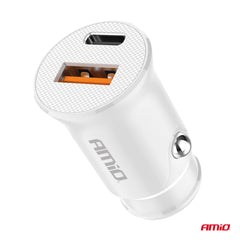 USB-billader til bil med to USB-porte og 20 W effekt