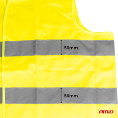 Gul fluorescerende refleksvest i størrelse XL