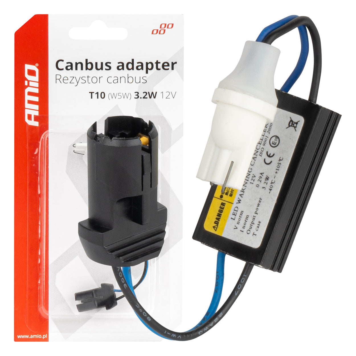 CANBUS-modstand 12 V 3,2 W med T10 W5W-tilslutning