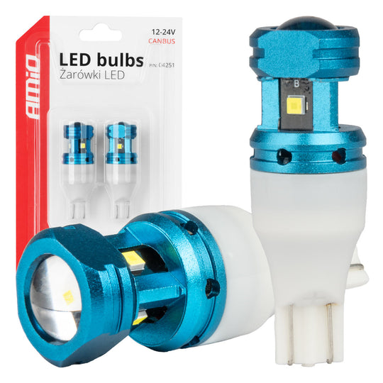 Bombilla LED T15 W16W CANBUS con 4 LED SMD 1860XS en blanco