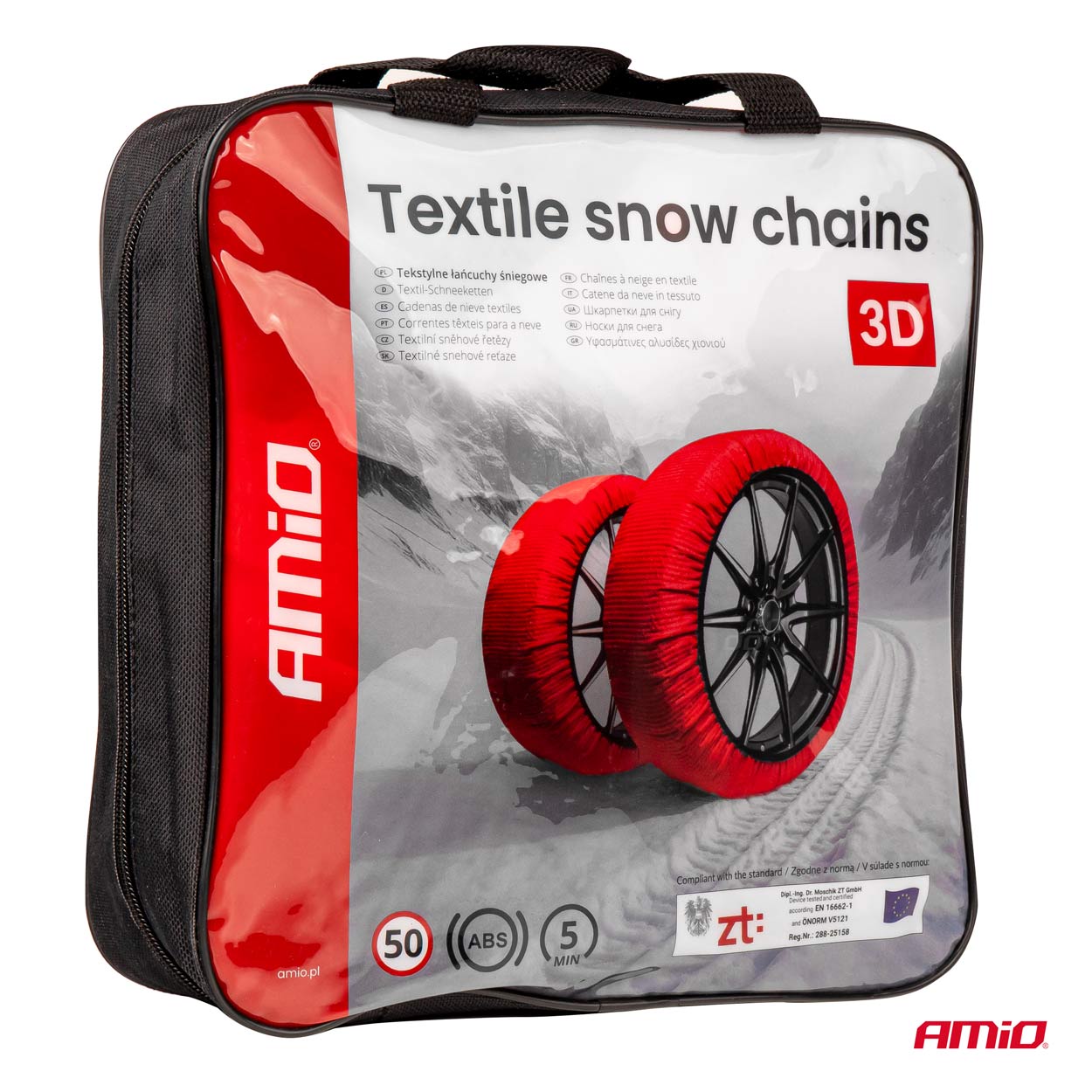 Cadenas de nieve textiles 3D XS con montaje sin herramientas
