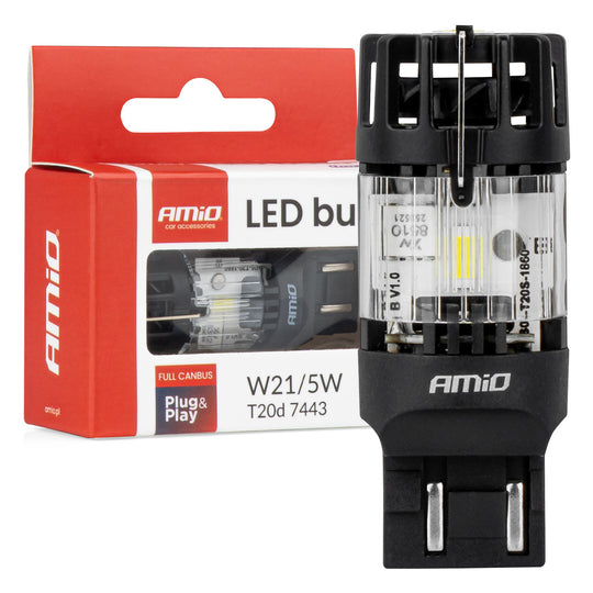 Bombilla LED T20D 7443 W21/5W con luz blanca