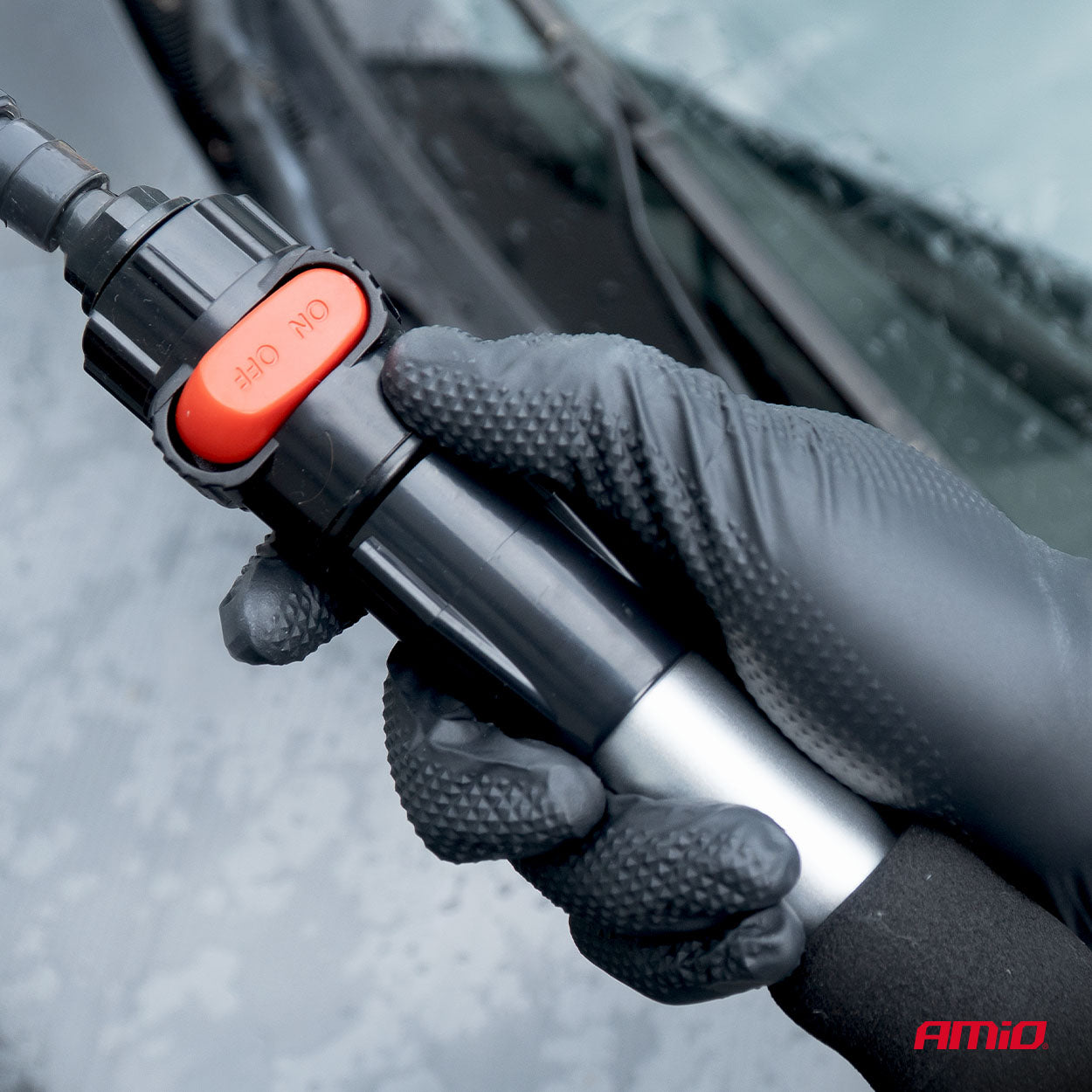 Cabezal de cepillo con cerdas de PET y borde de goma protector