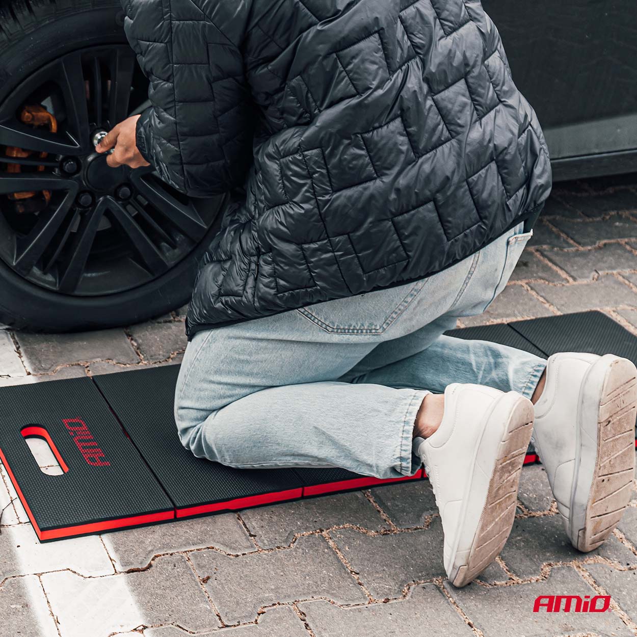 Alfombrilla plegable para arrodillarse para trabajos de taller