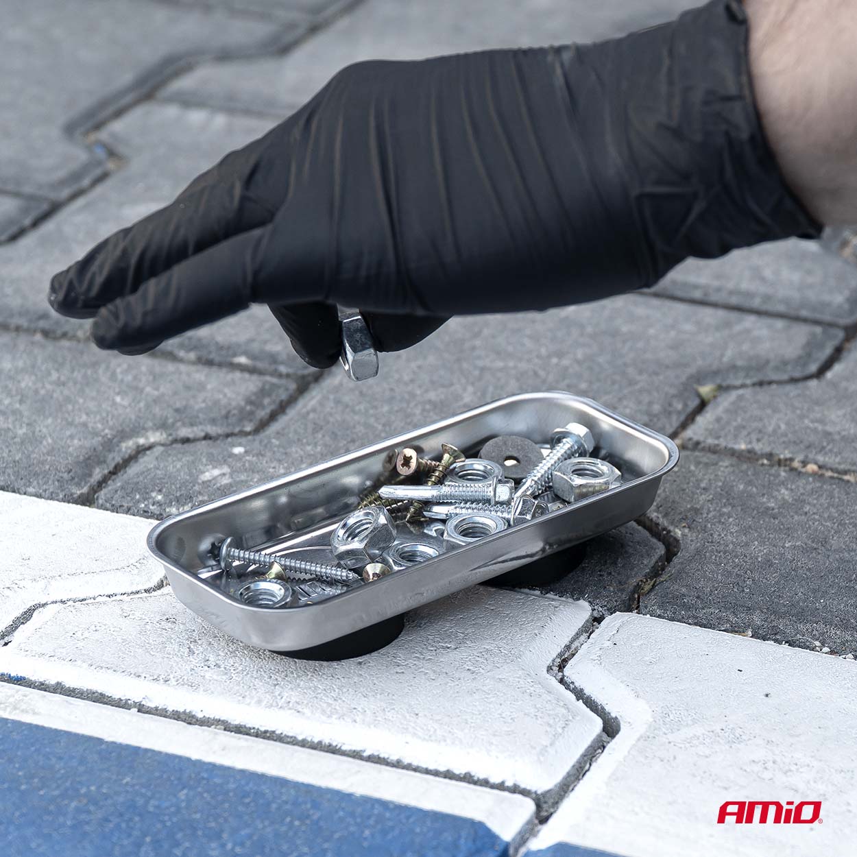 Bandeja magnética para tornillos y piezas metálicas pequeñas