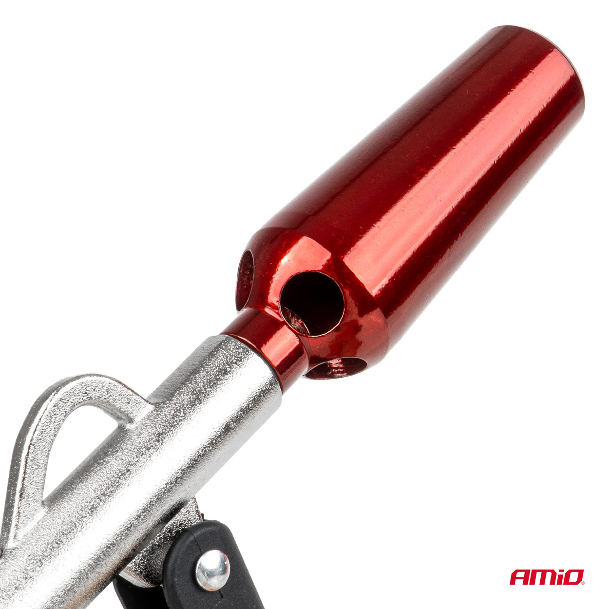 Pistola de soplado neumática negra y roja con boquilla Venturi